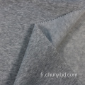 HEATHER GREY 100% polyester un coup de pinceau latéral Tissu en toison en tricot pour le textile de la maison manteau